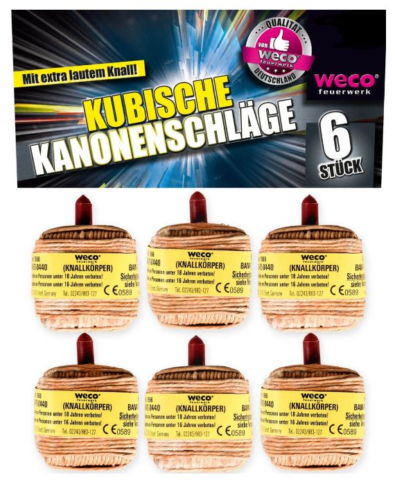 Weco Kubische Kanonenschläge 6er Weco Kubische Kanonenschläge 6er