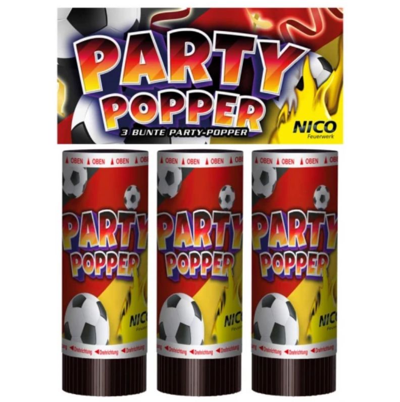 Nico Party-Popper 3er Set - Fan Edition
