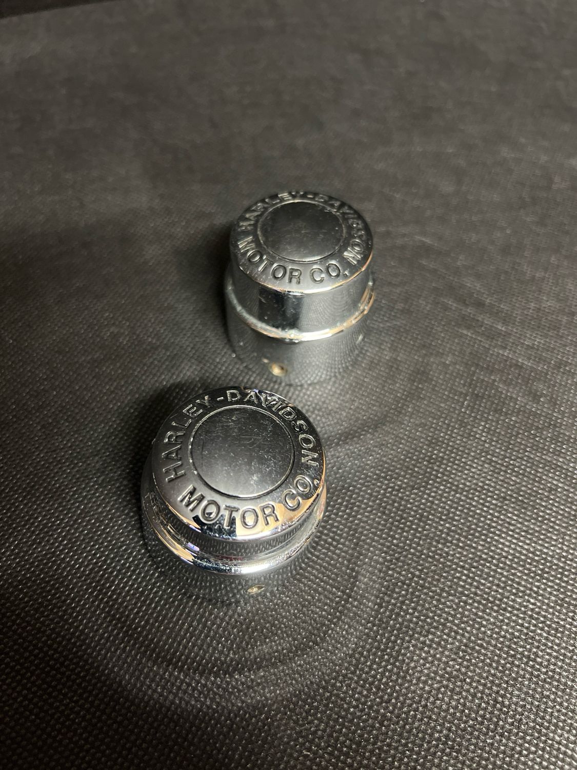 Harley-Davidson Chrome Axle Nut Covers (used)