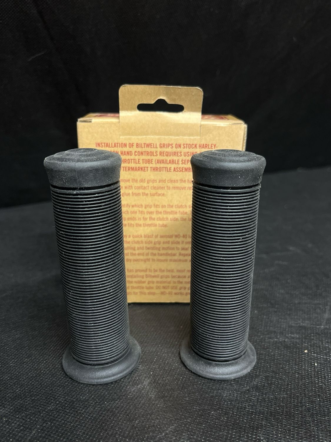 Biltwell Kung Fu Grips - Black 1” Diameter Harley Davidson