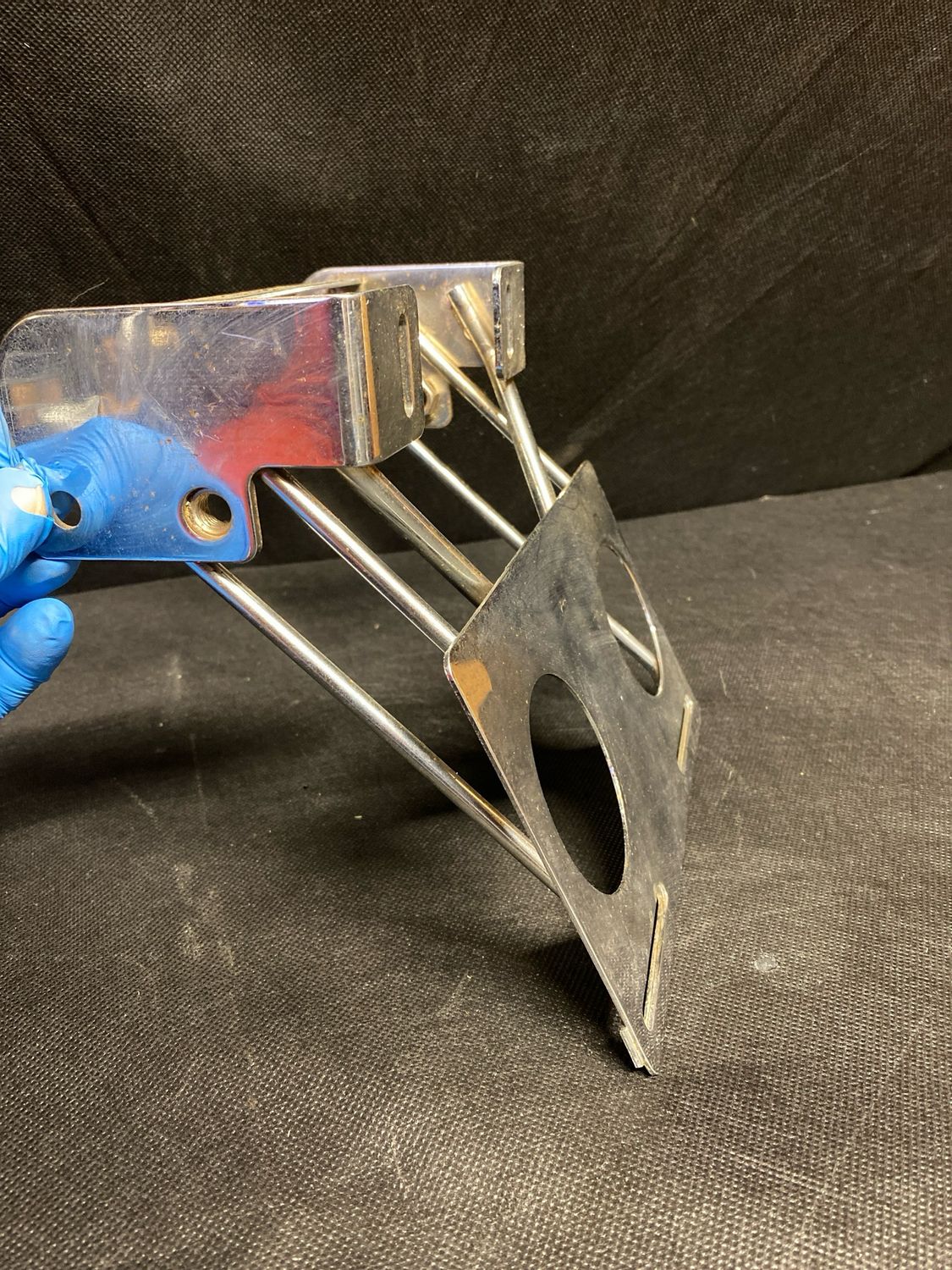 Lisence plate holder under rear fender (used)