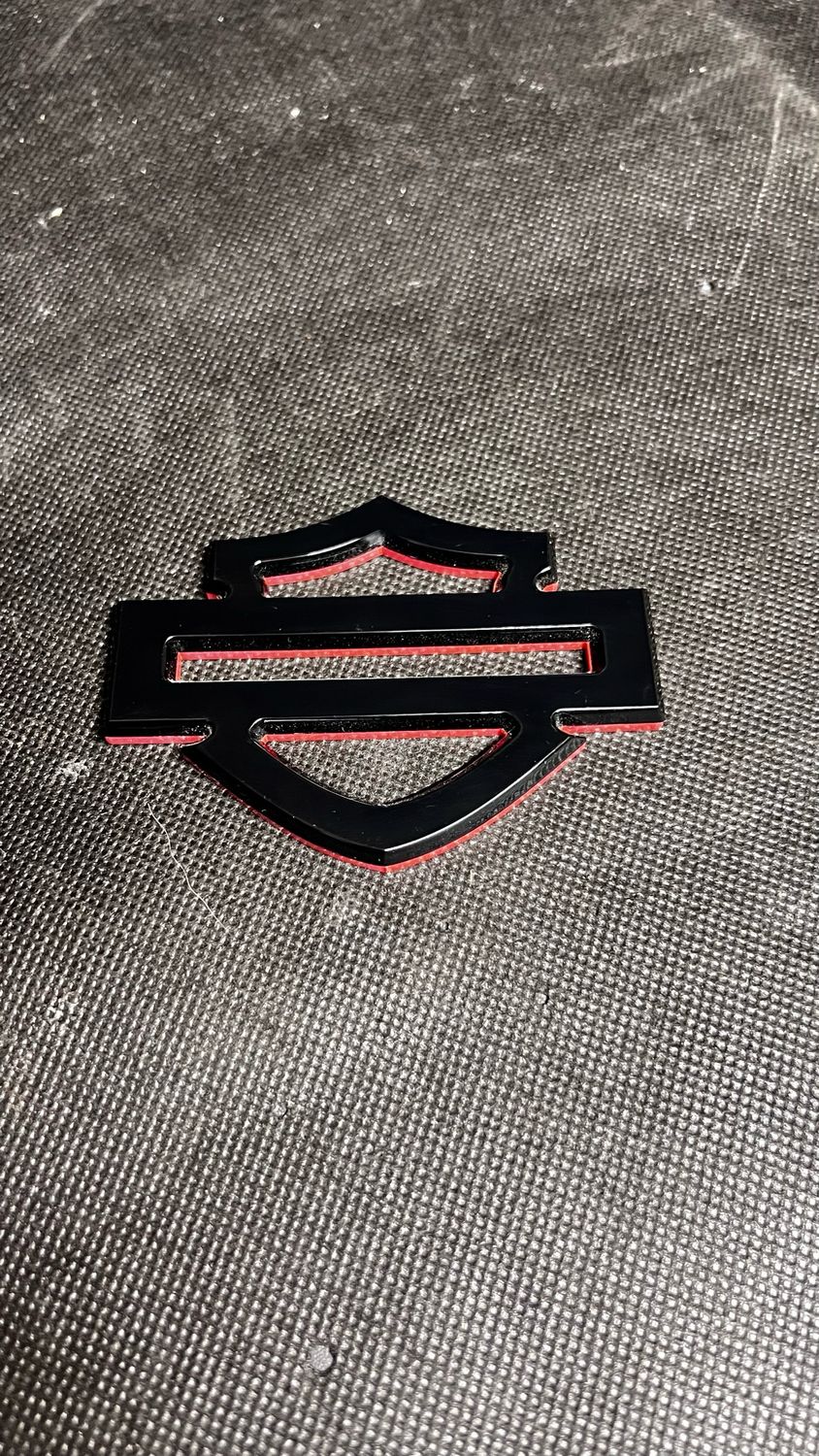 Harley Logo Shield (flat surface)  10cmx8cm