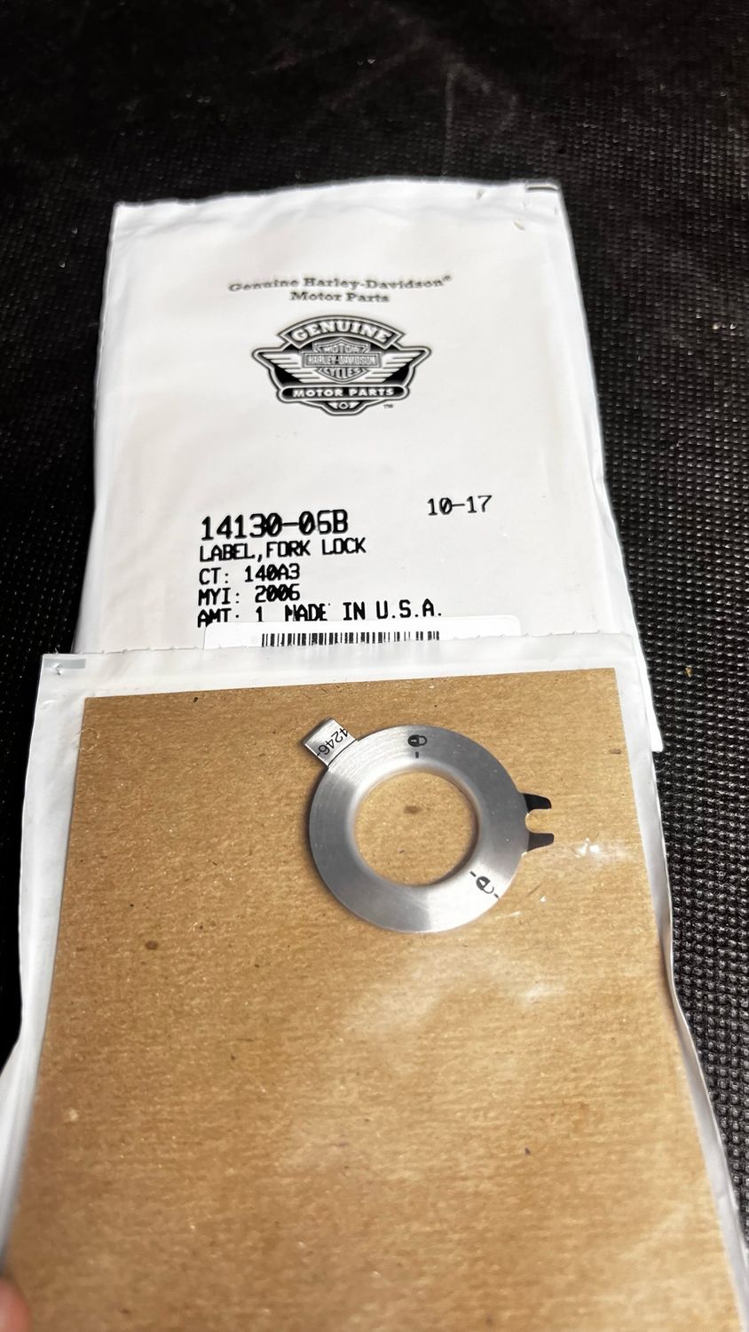 #OEM 14130-06b Decal Fork Lock Insert