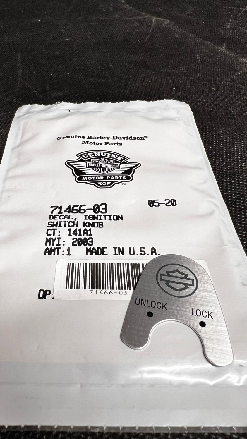 #OEM 71466-03 Decal Ignition Switch Knob