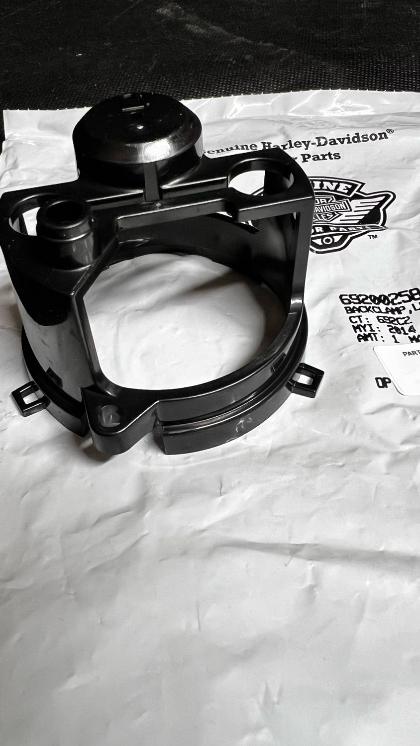 #OEM 69200258 14 - 18 Street Glide Touring Fuel Gauge Back Clamp Mount Housing