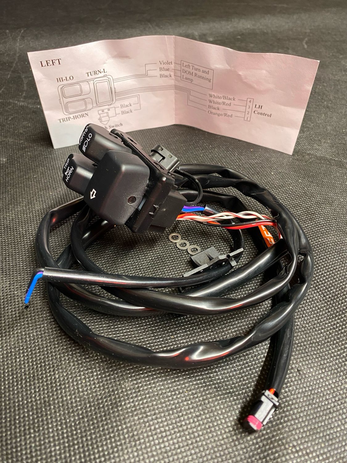 L-Side Handlebar switch Kit for 11-23 Softail 12-17 Dyna 14-22 XL 