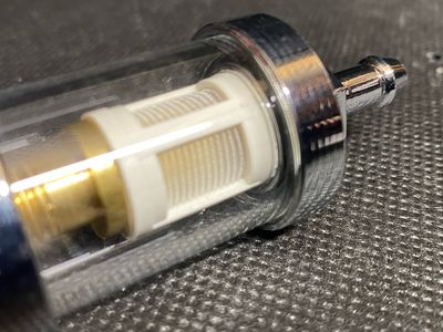 Fuel Filter for 1/4" Line Chrome