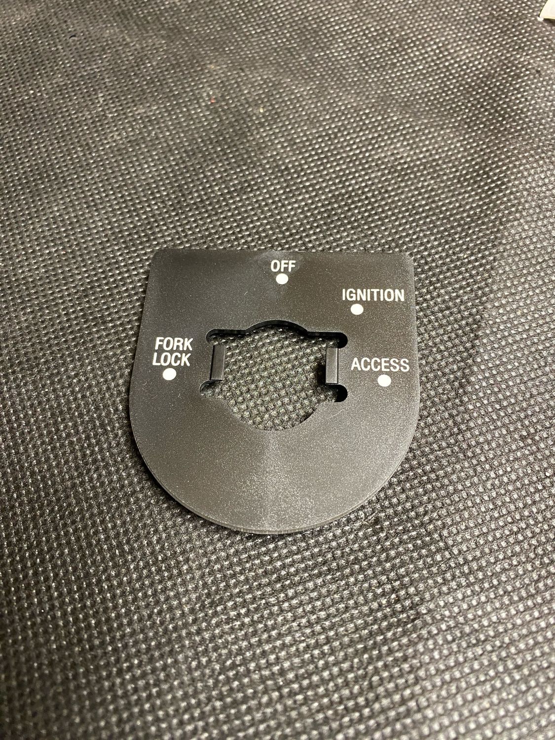 #OEM 71422-03 03-13 TOURING IGNITION SWITCH DECAL. SATIN BLACK