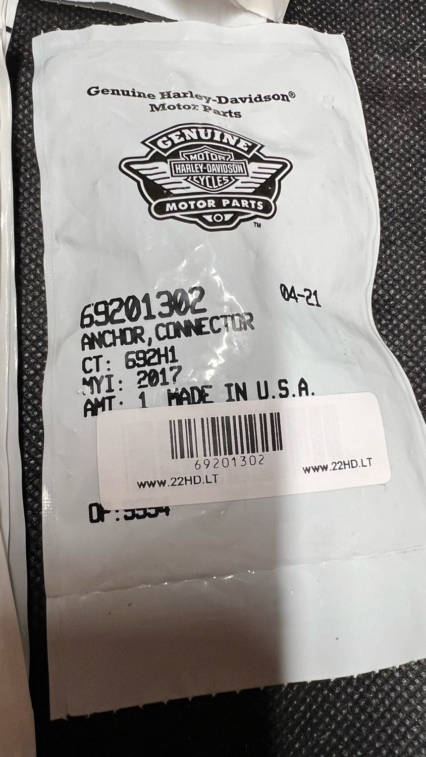 #OEM 69201302  Harley Connector,X (No. 15)