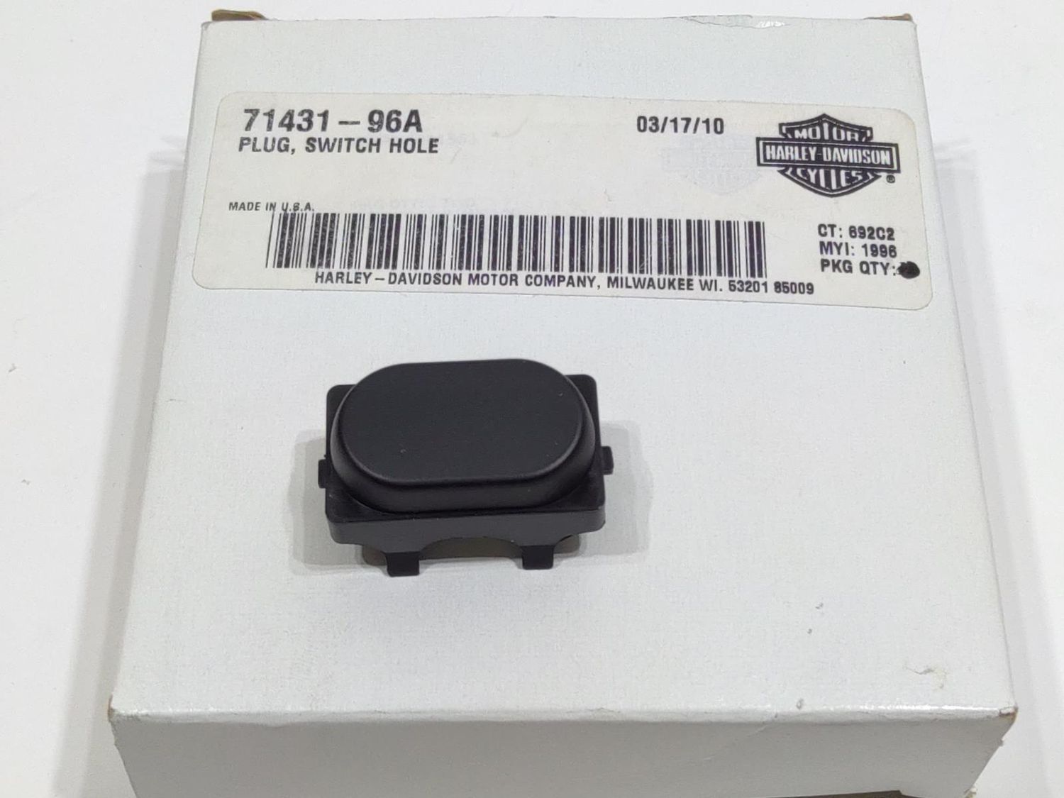#OEM 71431-96a Switch Hole Plug Panel Touring