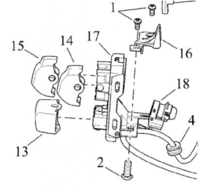 Harley-Davidson® KEYCAP, LEFT TURN SWITCH 72933-11 (13 No.)