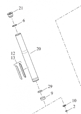 #OEM 4574 Fork Bolt (No. 21) Fits: Sport Glide, XL, V-ROD Models