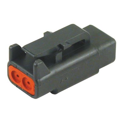 DTM CONNECTOR. BLACK, PLUG, 2-PINS
