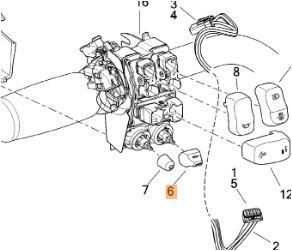 #OEM 71500044 Harley-Davidson 3-WAY KEY CAP,CRUISE (No. 8)
