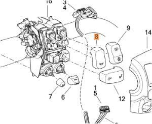 #OEM 71500047  Vertical Key Cap, Horn