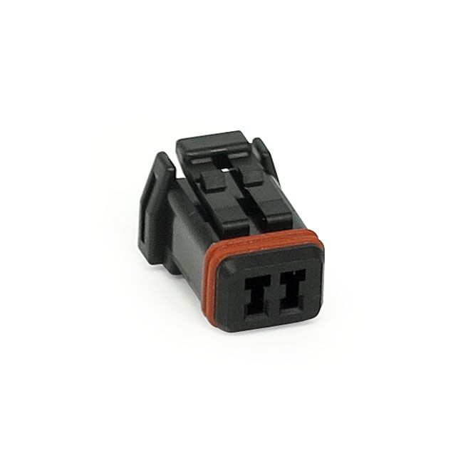 Deutsch MX-1900 connector. Black, plug, 2-pins