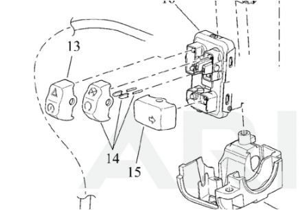 #OEM 71500298 Harley-Davidson KEY CAP,START/HAZARD (No. 13)