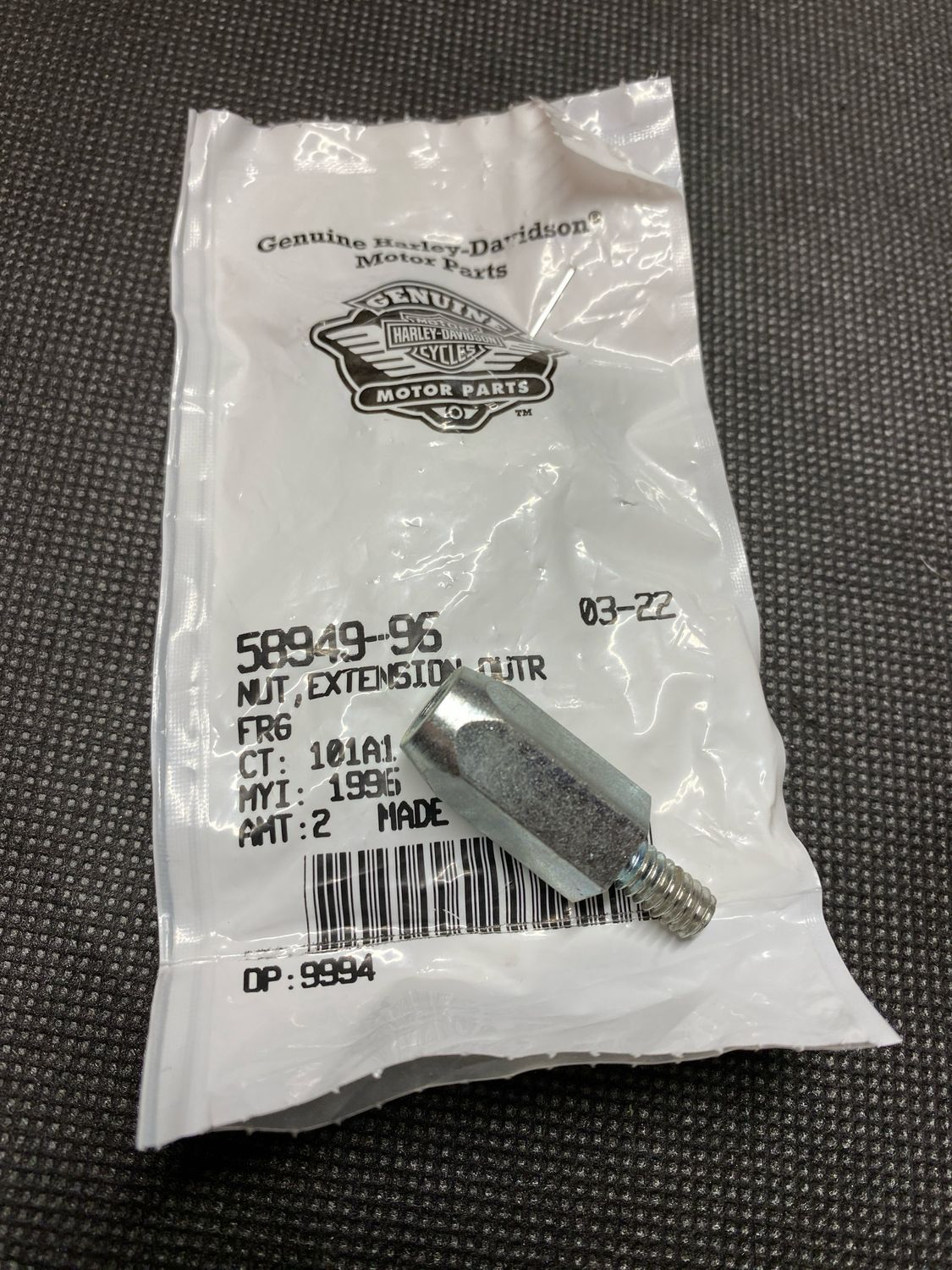 #OEM 58949-96 Extension Nut, Outer Fairing