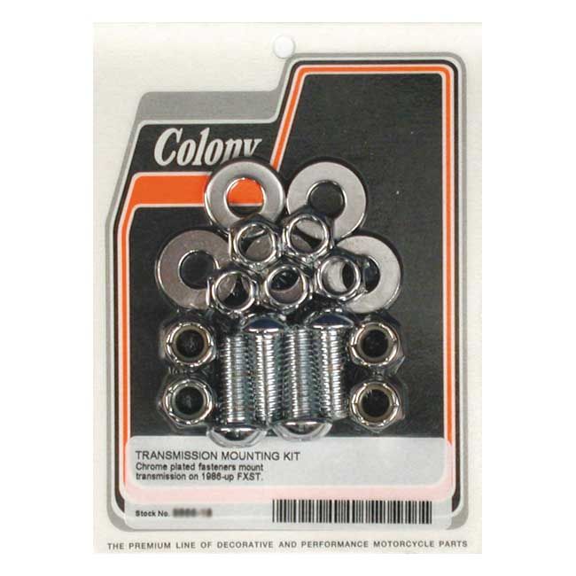 86-99 FXST transmission mount kit. Chrome