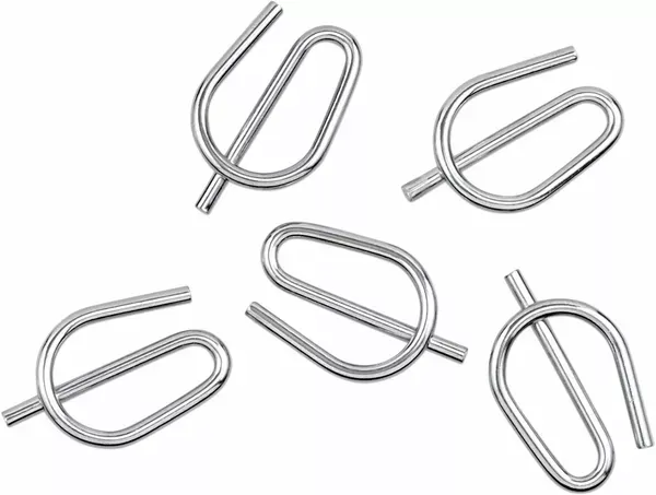 #OEM 511 80-07 Chrome Rear Axle Nut Spring Clip Kit