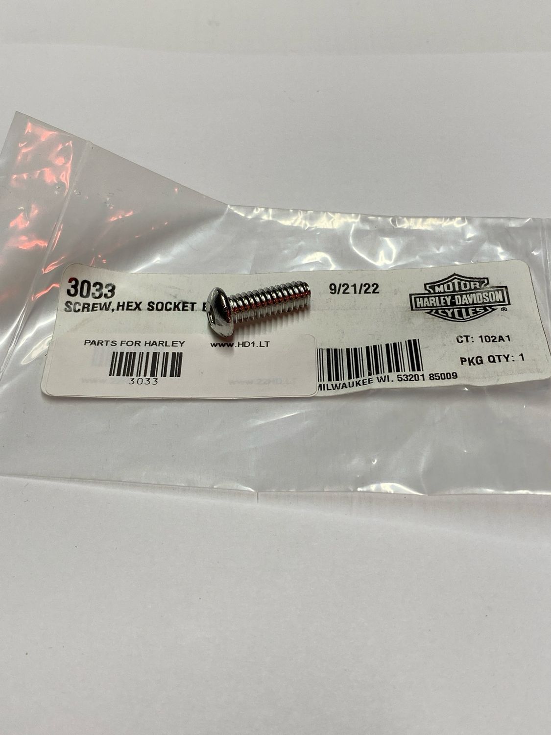 #OEM 3033 Screw 1/4&quot;-20 x 3/4&quot; Hex Socket Button Head