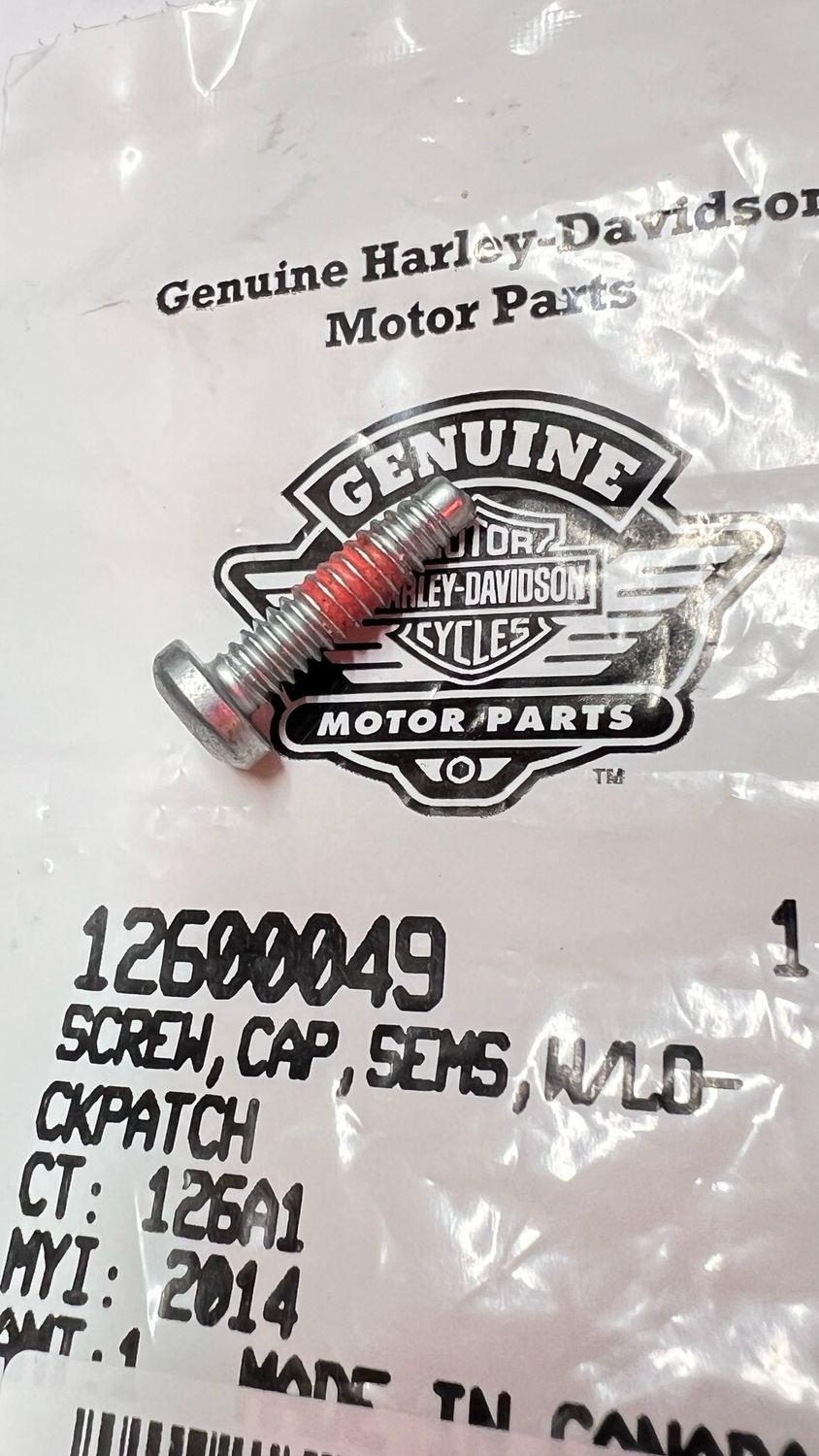 #OEM 12600049 Screw No. 10-24 x 3/4 Pan Head Torx with Lockpatch Grade 8 Zinc