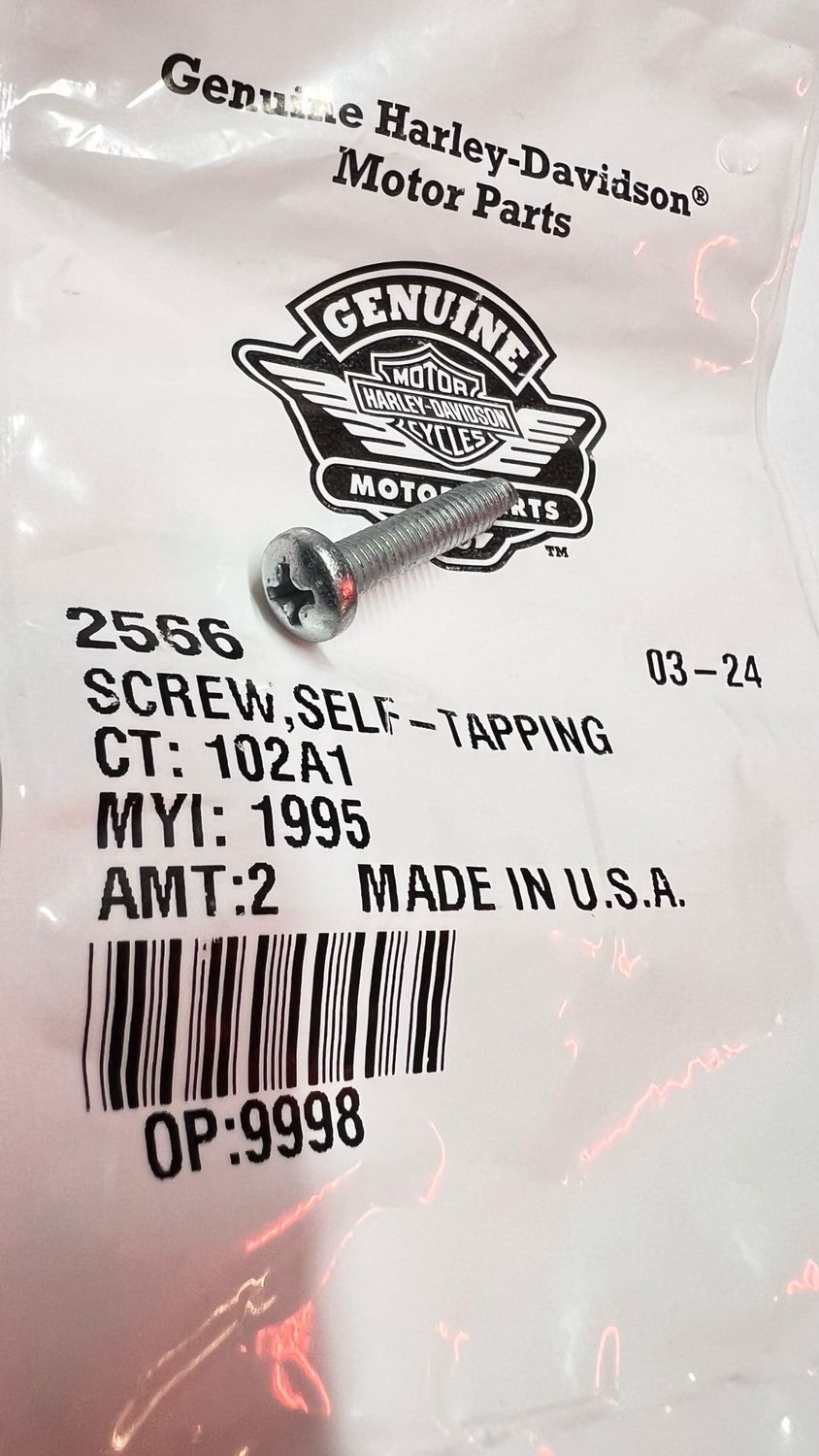#OEM 2566 Screw No. 8-32 x 7/8&quot; UNC Pozidriv Pan Head Self Tapping