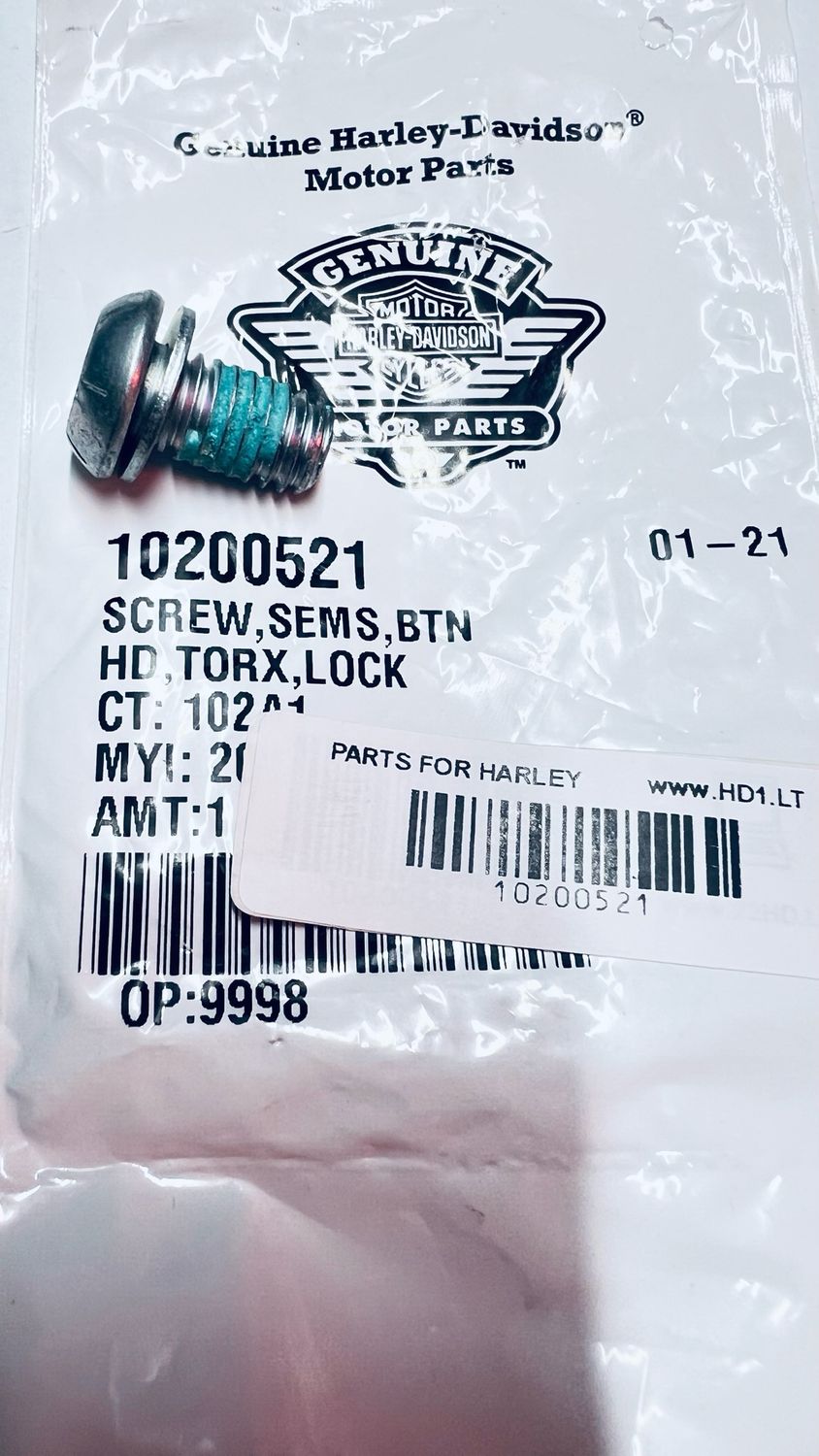 #OEM 10200521 Screw 3/8&quot;-16 x 11/16&quot; Torx Button Head Grade 8