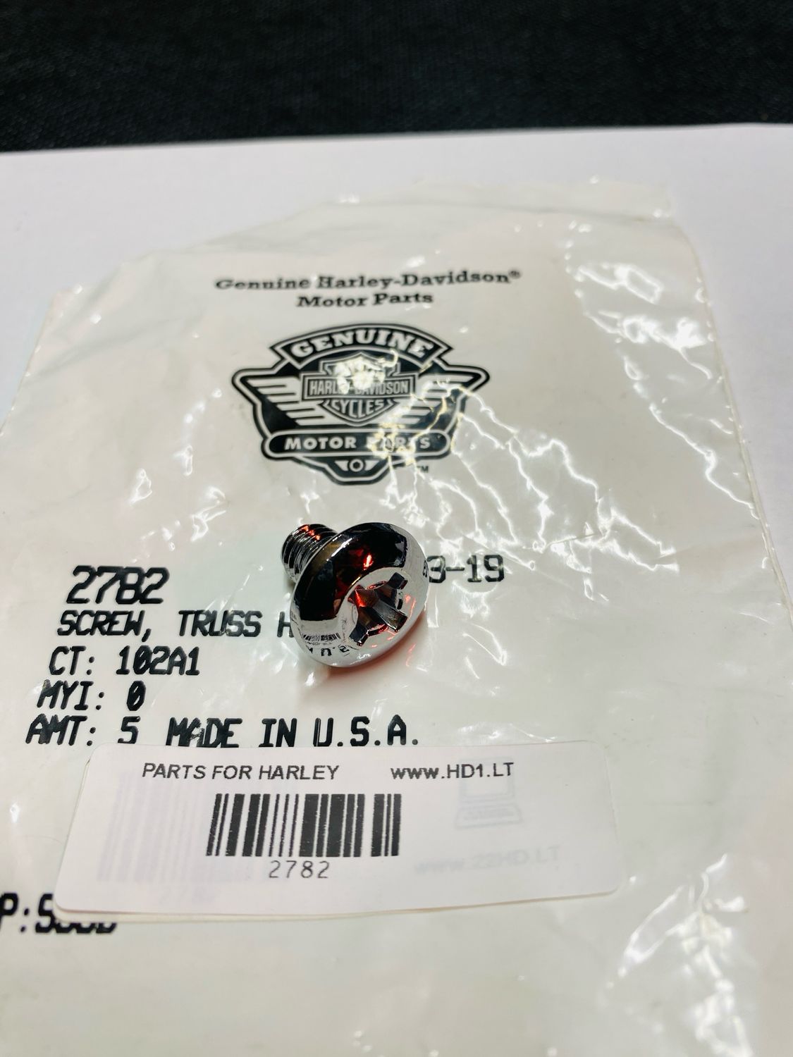 #OEM 2782 Screw 5/16-18 x 1/2 Truss Head Grade 2