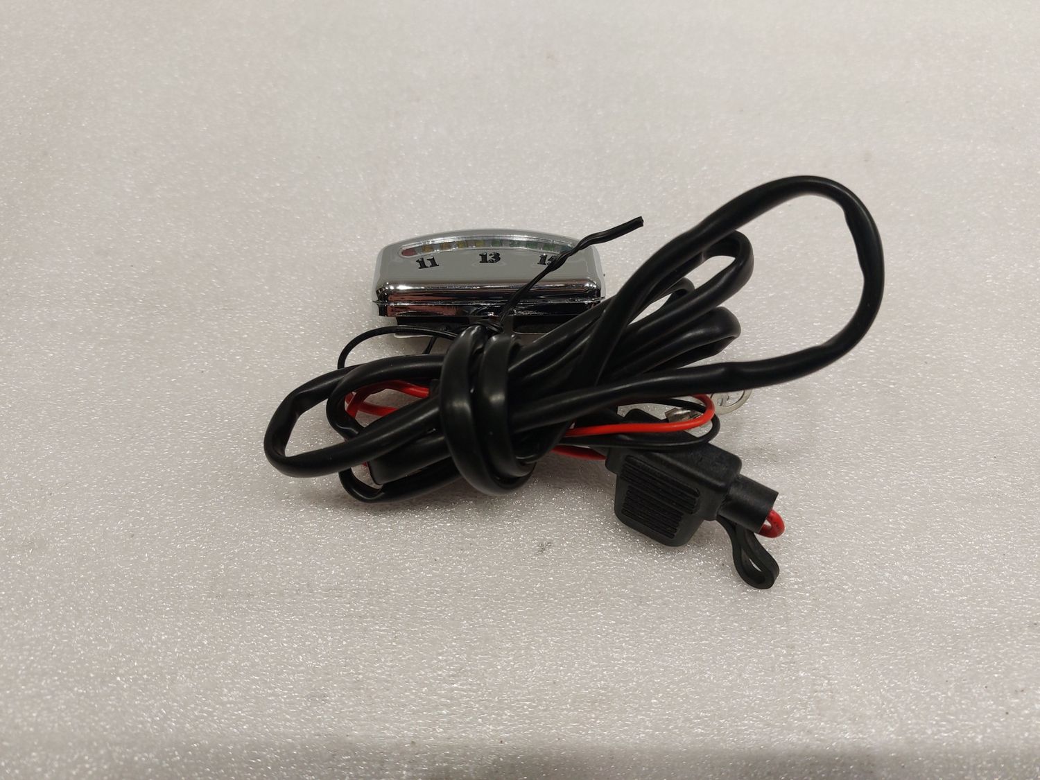 Motorcycle Led Chrome Voltage Meter Stages 11 to 15