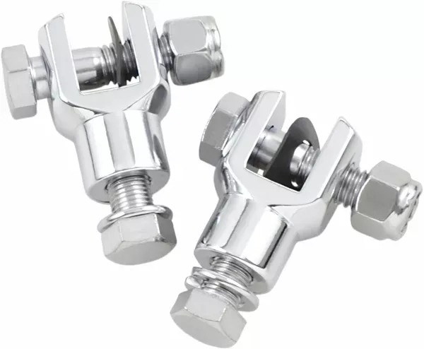 Replacement Chrome Foot peg Clevis Mounts 3/8-24&quot;