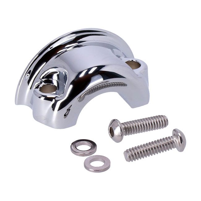 #OEM 45138-08A  Harley Handlebar master cylinder &amp; clutch clamp. Chrome