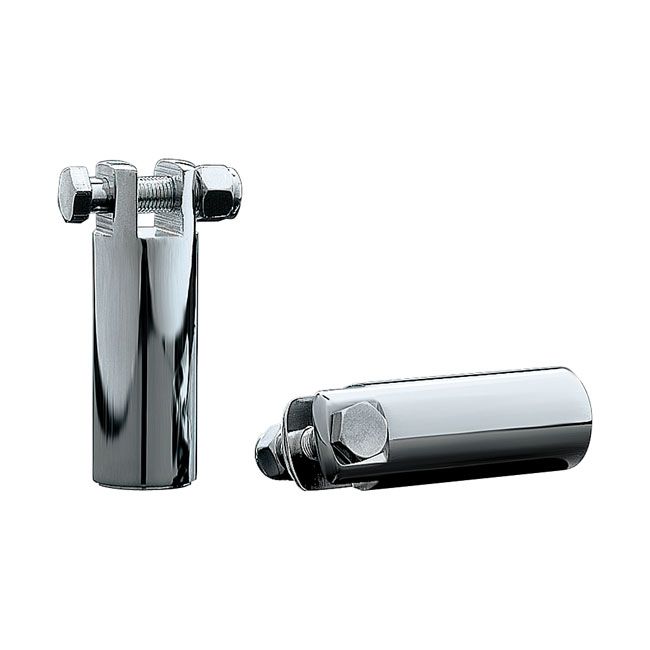 extended footpeg mount set. Chrome 3-1/2&quot; long and 3/8-16 threaded.