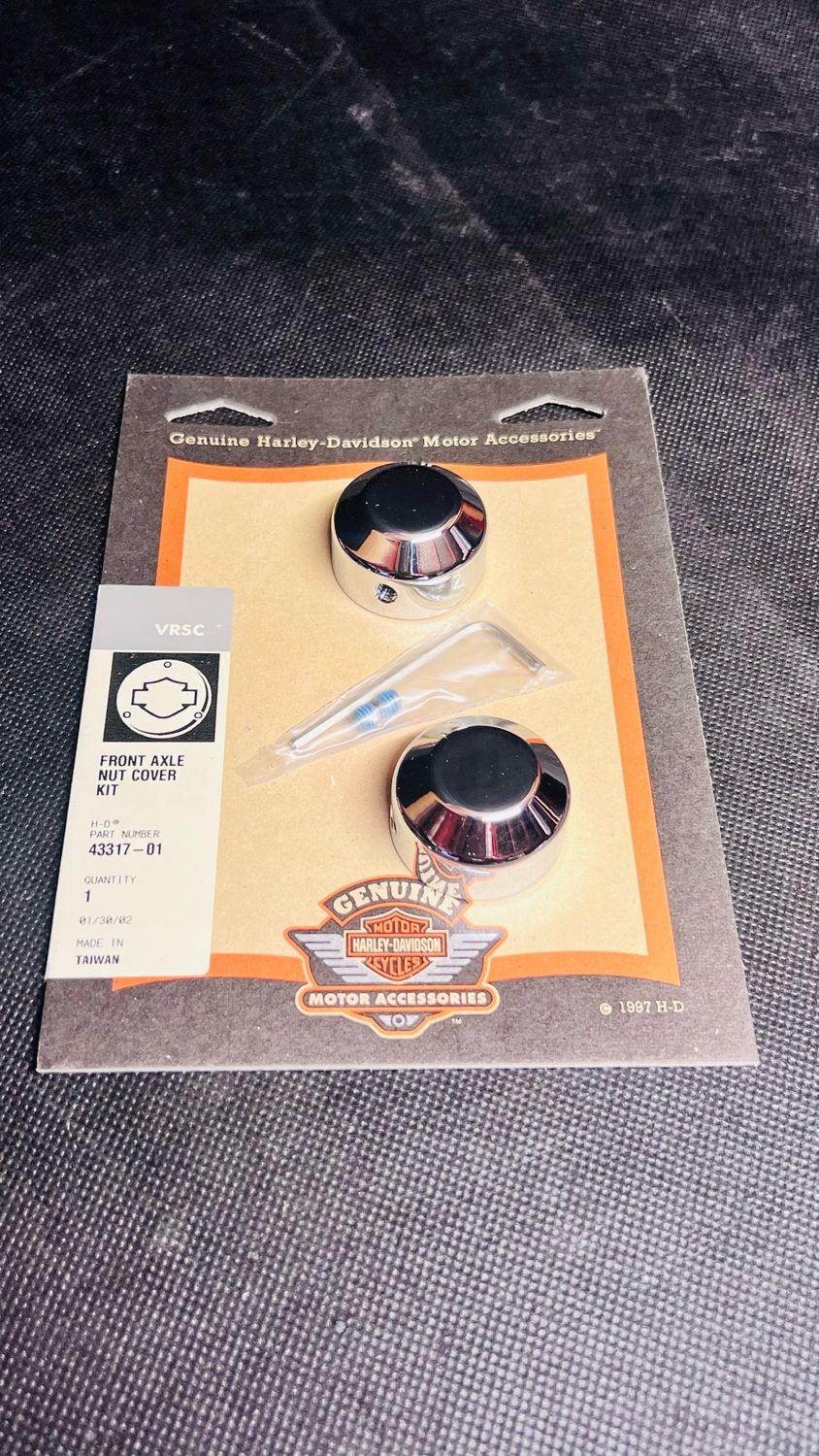 #OEM 43317-01 Harley VRSC Front Axel Nut Cover
