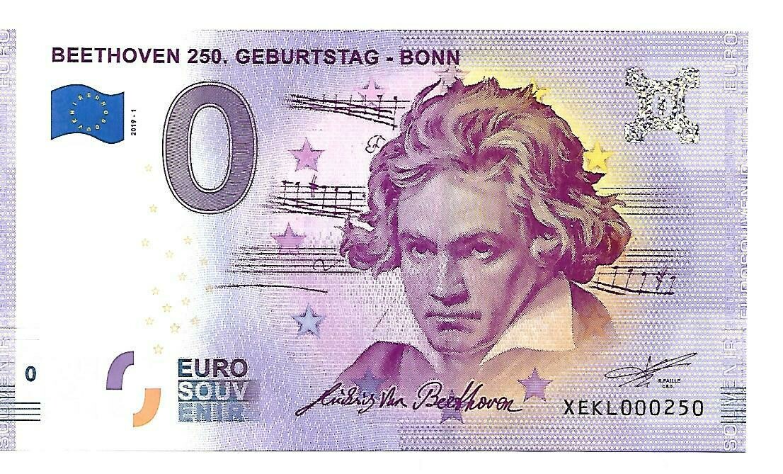 Null €uroschein "Beethoven 250. Geburtstag"