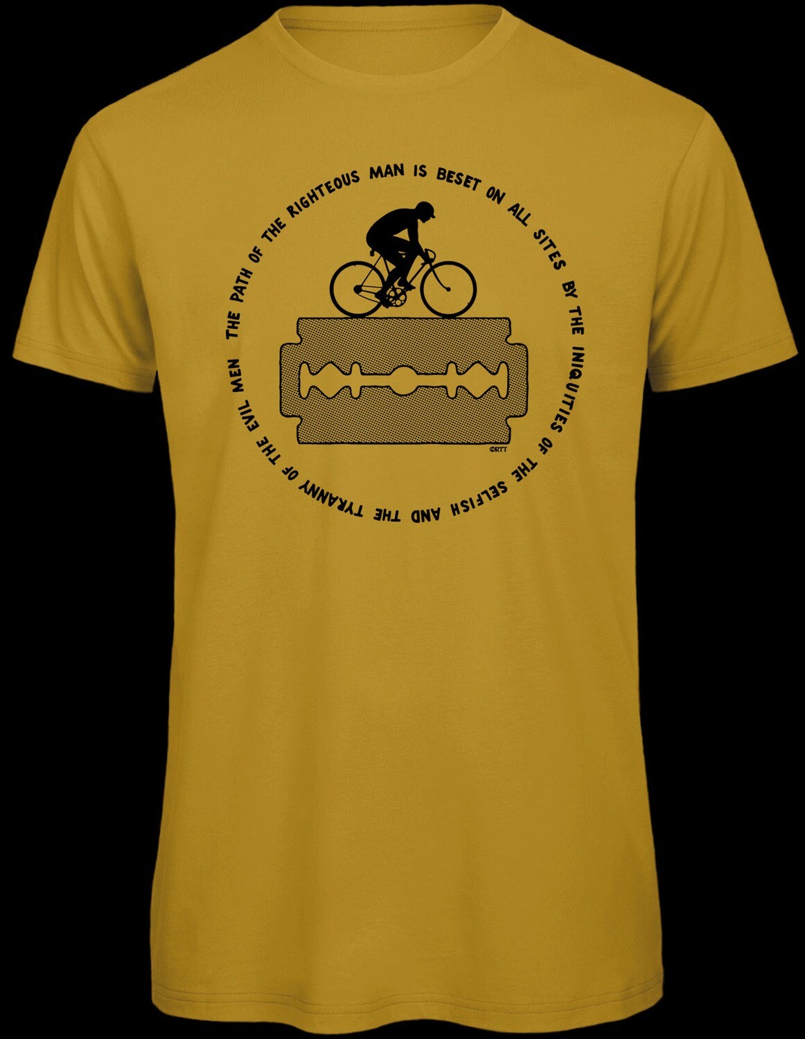 Ezekiel 25:17 | Men's Organic Cycling T-Shirt, colour: ocker