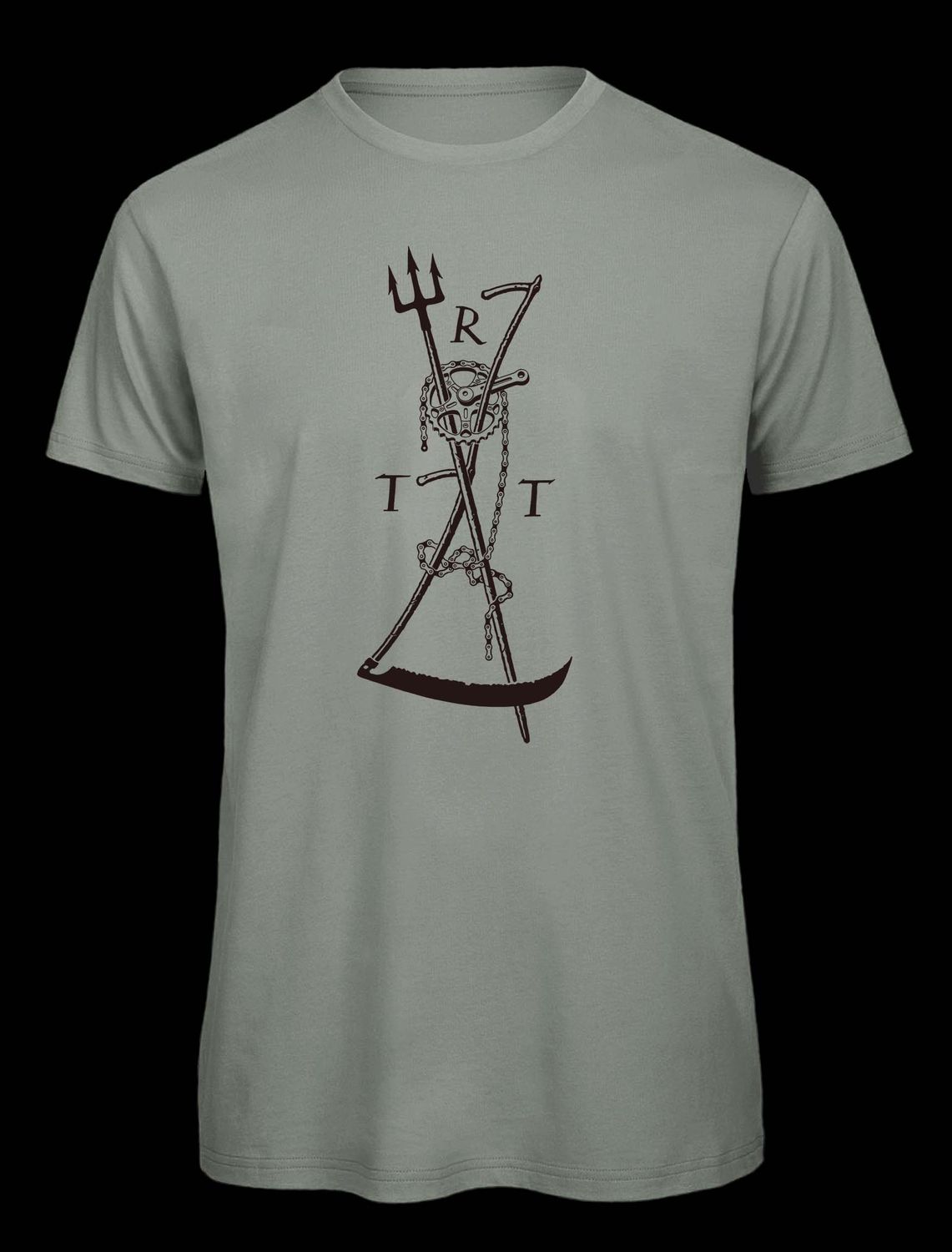 RTT Logo | Men's Organic Cycling T-Shirt, colour: hellgrau