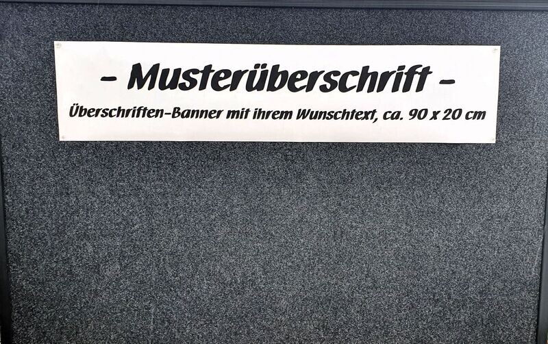 Überschriften-Banner ca. 90 x 20 cm, auf 120g Papier Überschriften-Banner ca. 90 x 20 cm, auf 120g Papier