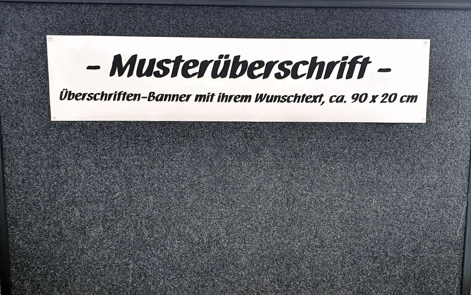Überschriften-Banner ca. 90 x 20 cm, auf 120g Papier Überschriften-Banner ca. 90 x 20 cm, auf 120g Papier