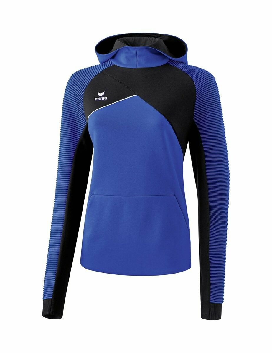 ERIMA Damen Premium One 2.0 Hoodie, Größe: 34, Farbe: new royal/schwarz/weiß