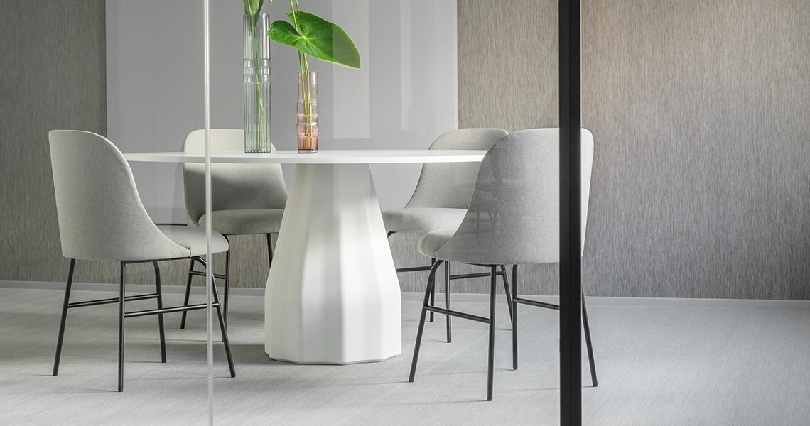 Mesa redonda BURIN Ø120 preta