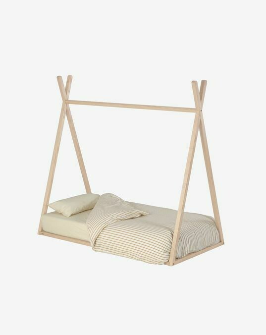 Cama tipi Maralis madeira maciça de freixo 90 x 190 cm