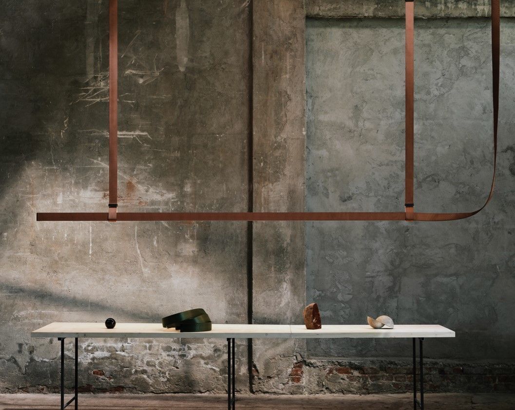 Flos BELT Fabric Copper Brown Casambi 2000mm