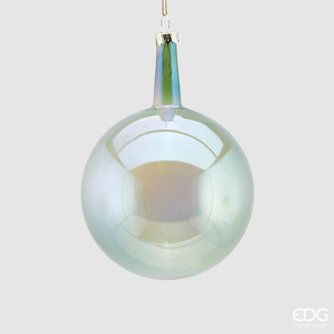 Bola de Natal de vidro DROP VERDE Ø10cm
