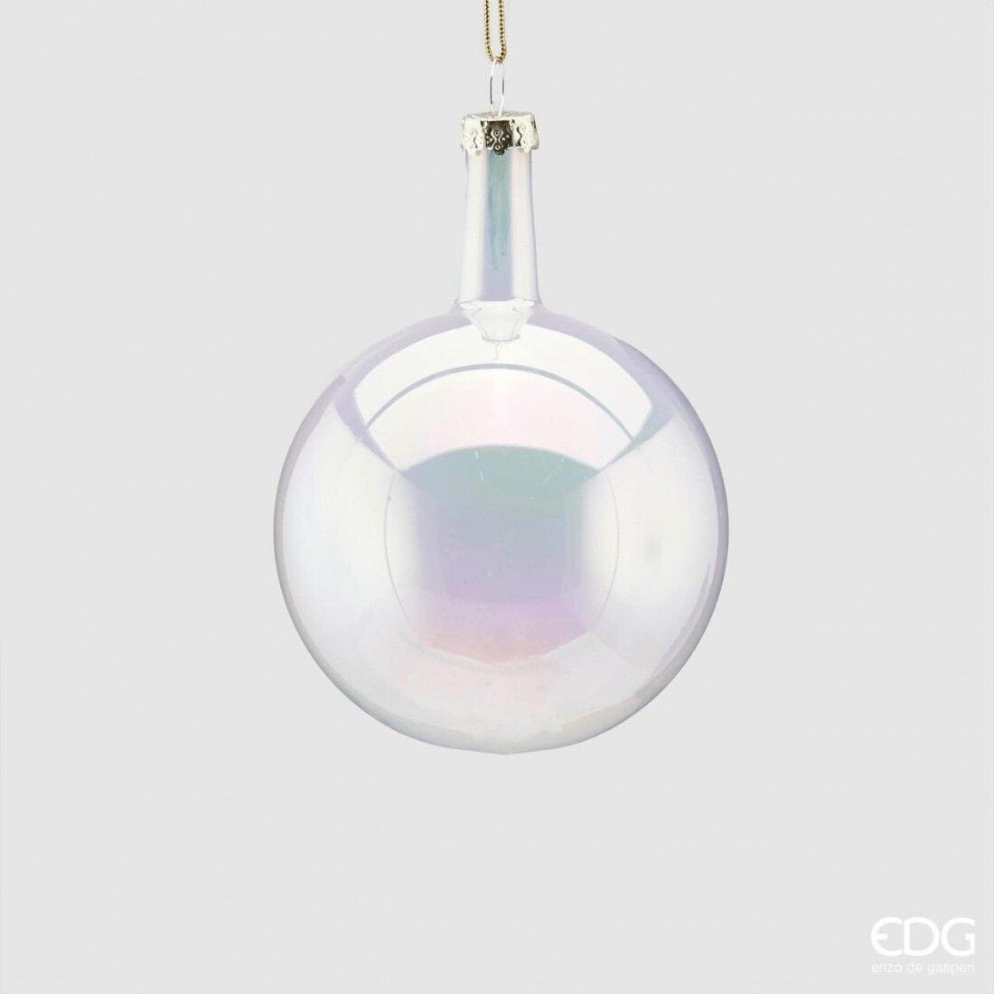 Bola de Natal de vidro DROP BRANCA Ø8cm