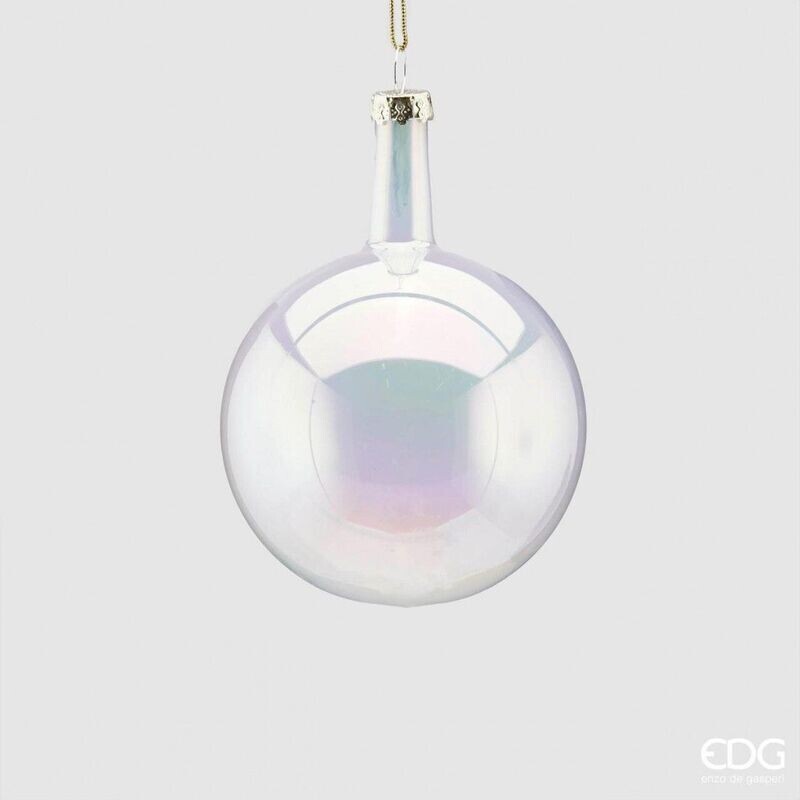Bola de Natal de vidro DROP BRANCA Ø8cm