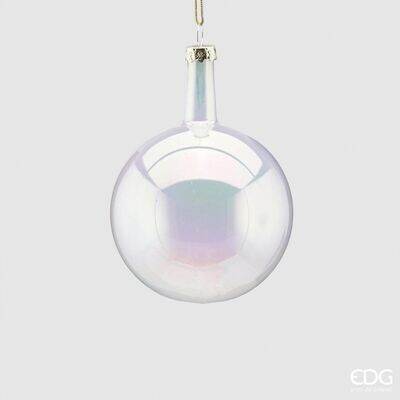 Bola de Natal de vidro DROP BRANCA Ø8cm Bola de Natal de vidro DROP BRANCA Ø8cm