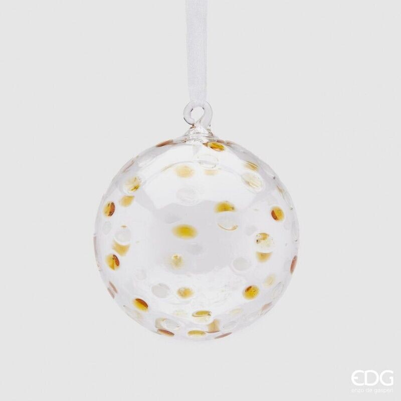 Bola de Natal de vidro SPOTS Ø10 cm  branca Gr
