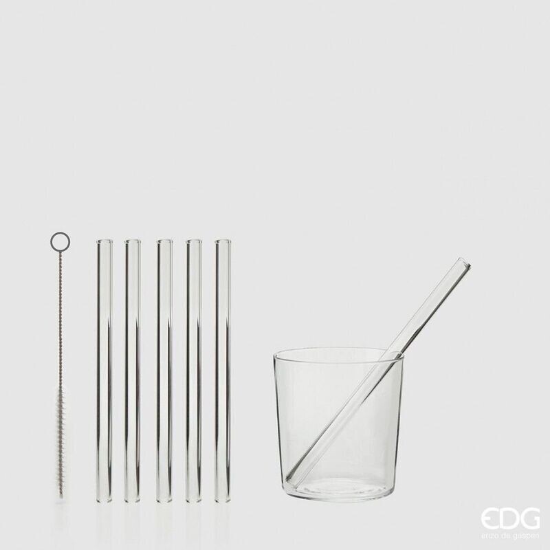 EDG - Palhinhas vidro transp. 15cm