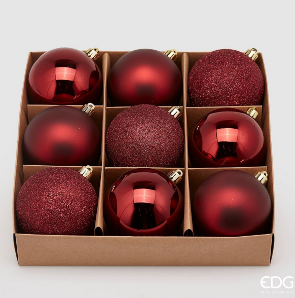EDG- Caixa bolas pendentes 9 unidades D8 cm